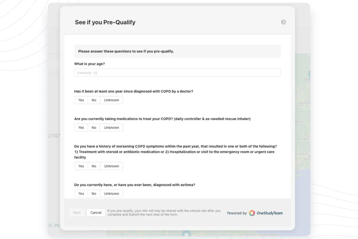 Global Pre-Screener Form