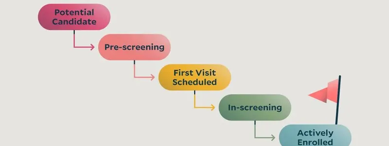 Illustration showing the trial enrollment process